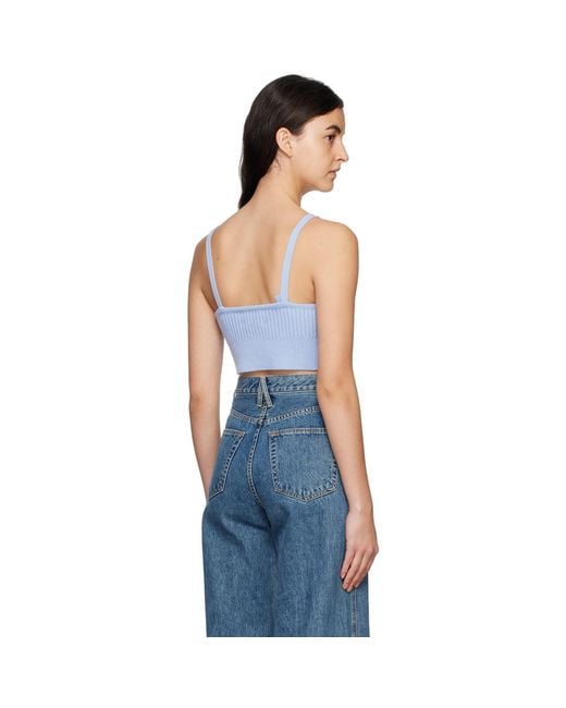 Halfboy Blue V-neck Tank Top