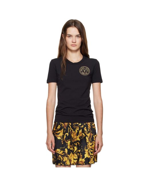 Versace Jeans Couture Black Jersey Stretch T-Shirt