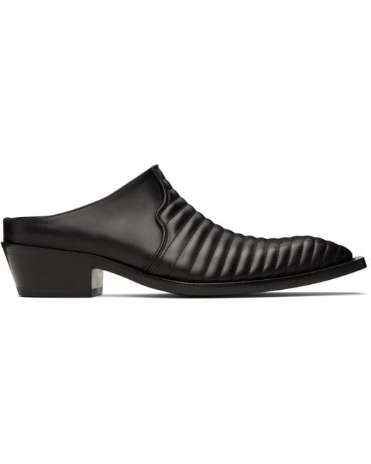 Martine Rose Black Cowboy Mules for men