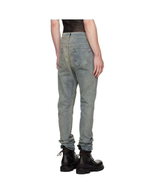 Rick Owens Gray Tower Detroit Cut Jeans for men