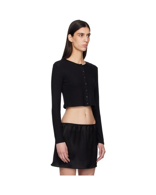 Leset Black Lauren Crop Ii Cardigan