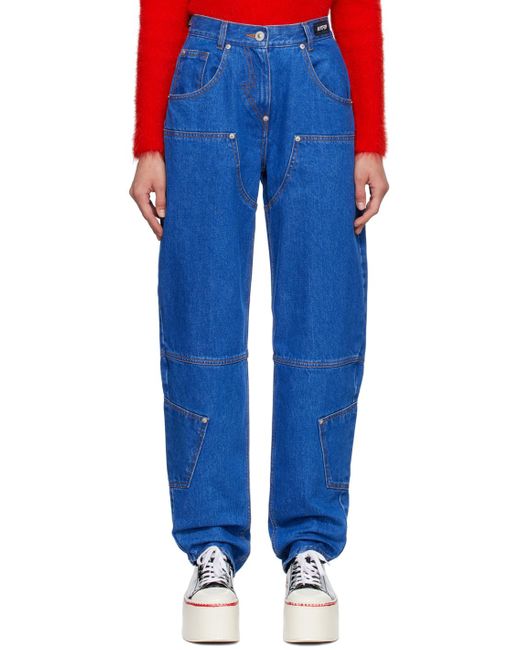 Pushbutton Blue Ue Workwear Jeans