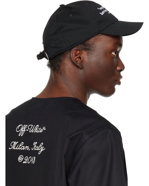 Off- casquette de baseball noire à texte Off-White c/o Virgil Abloh pour homme en coloris Black