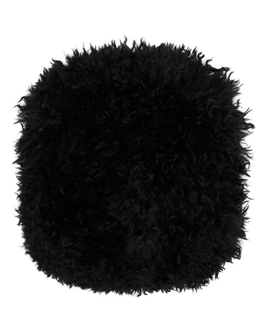 Anna Sui Black Ssense Exclusive Faux-Fur Muff Hand Warmer