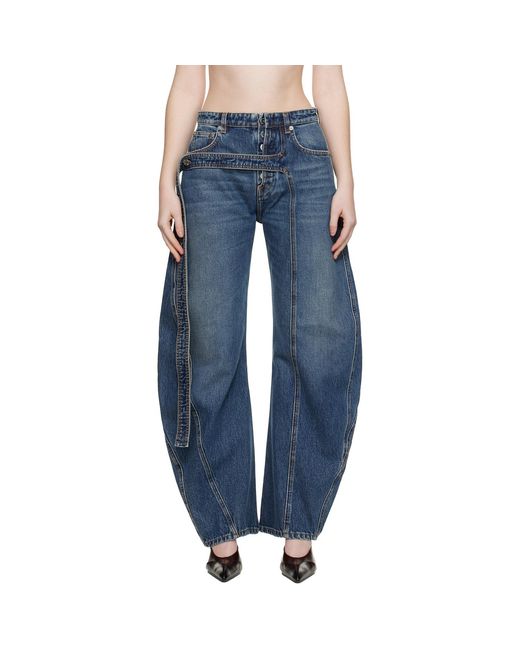 Jean Paul Gaultier Blue 'The Denim Strap' Jeans