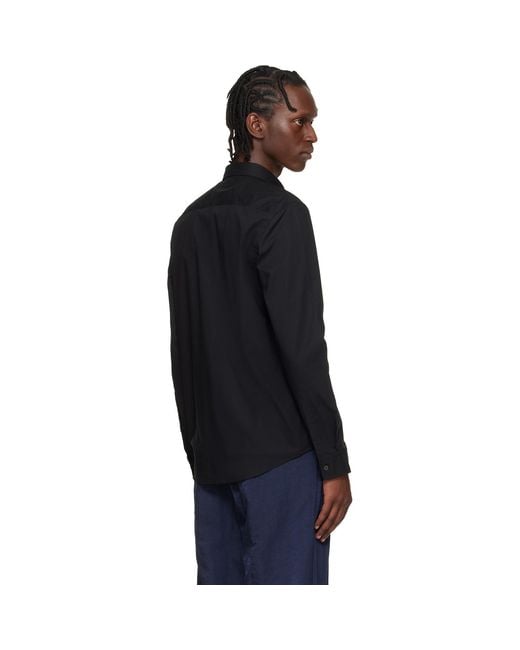 HUGO Blue Relaxed-Fit Stretch-Cotton Canvas Shirt for men
