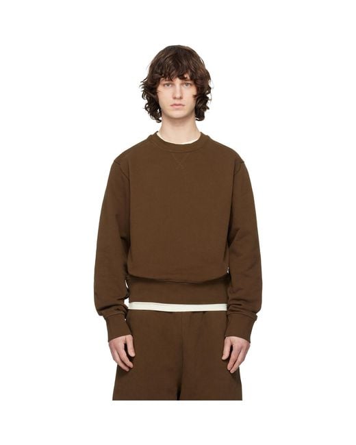 Entire studios Brown Pod Crew Sweatshirt for men