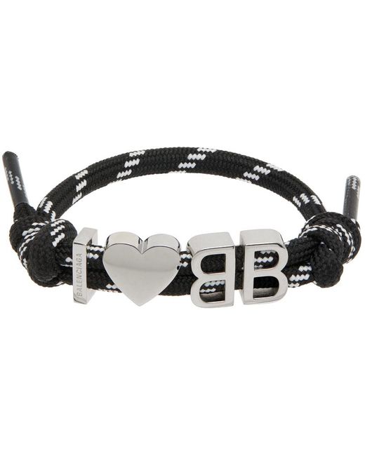 Balenciaga Black Cord Bracelet