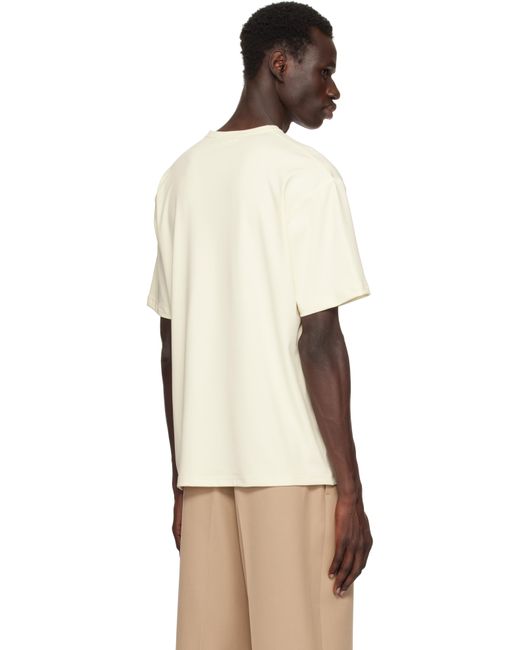 メンズ Jil Sander オフホワイト Rash Guard Tシャツ ブラック