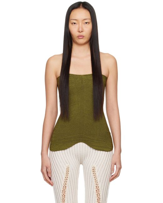 Isa Boulder Green Ssense Exclusive Curly Tube Top