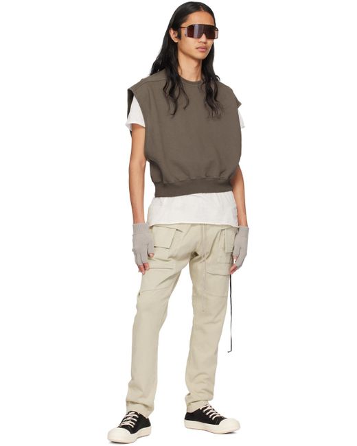 Rick Owens Natural Off-white Creatch Cargo Pants for men