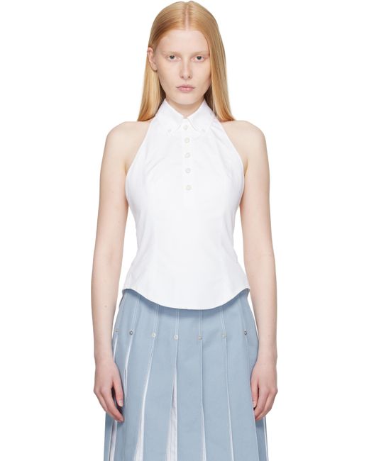 Thom Browne White Halter Top