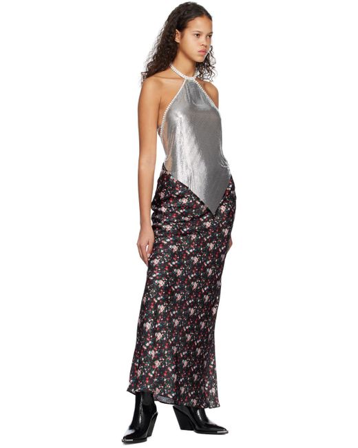 Rabanne Black Chain Midi Skirt