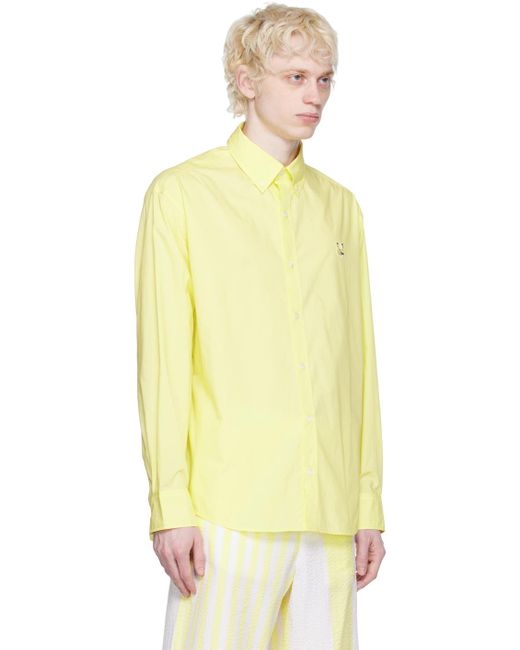 Maison Kitsuné Yellow Hotel Olympia Edition Fox Head Shirt for men