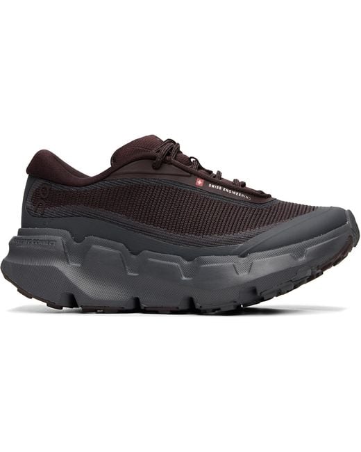 On Shoes Black Burgundy & Cloudsoma Hike Sneakers