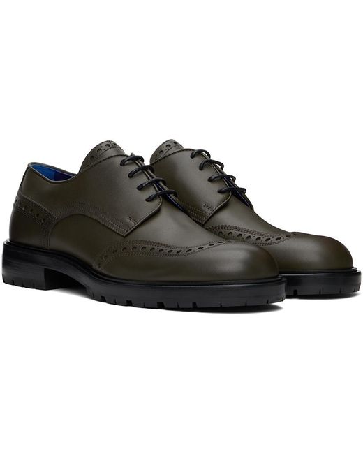 Burberry Black Perforated Brogue Derbys for men