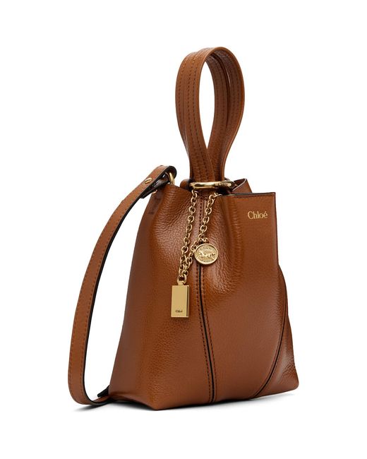 Chloé Brown Tan Small Spin' Tote