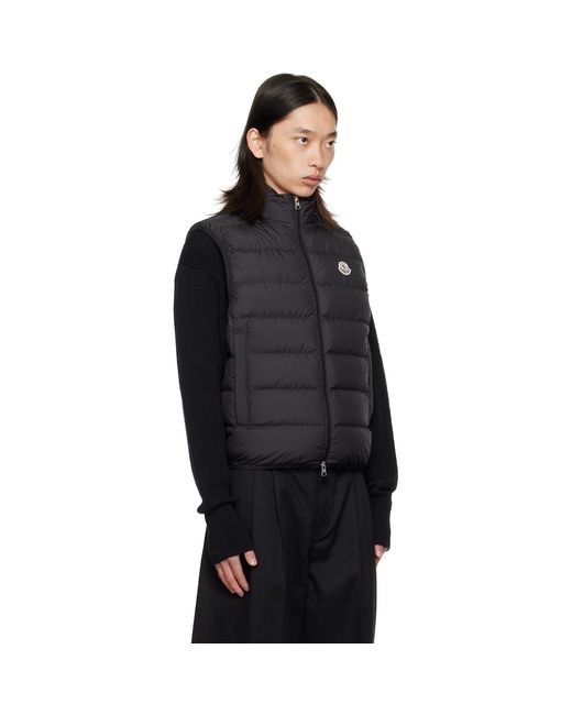 Moncler Black Contrin Down Vest for men