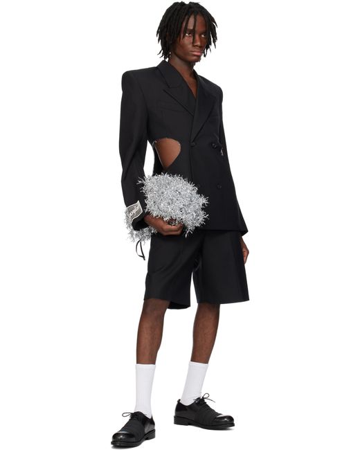 Short Façon Tailleur Noir À Bords Bruts Egonlab pour homme en coloris Black