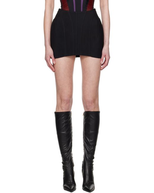 Mugler ブラック テーラード ミニスカート Black