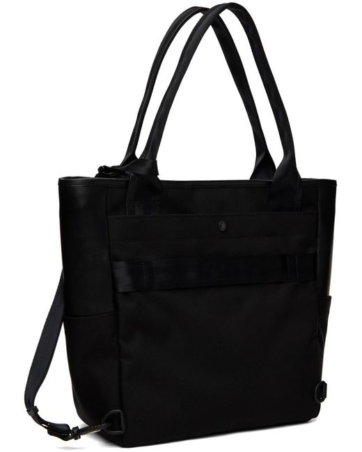 Master Piece Black Smooth Leather Tote for men