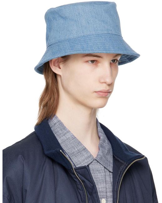 Nanamica Blue Denim Bucket Hat for men