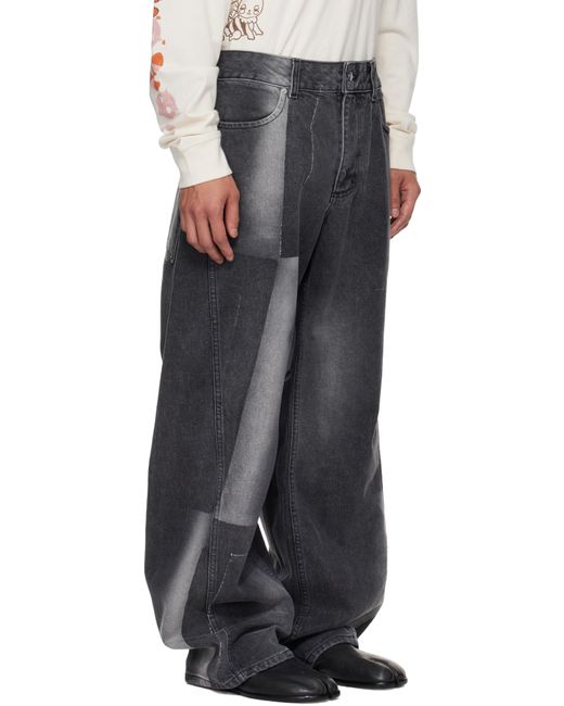 Eckhaus Latta Black Bend Jeans for men
