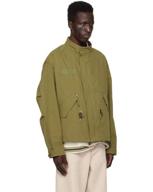 Khaki green jacket mens best sale