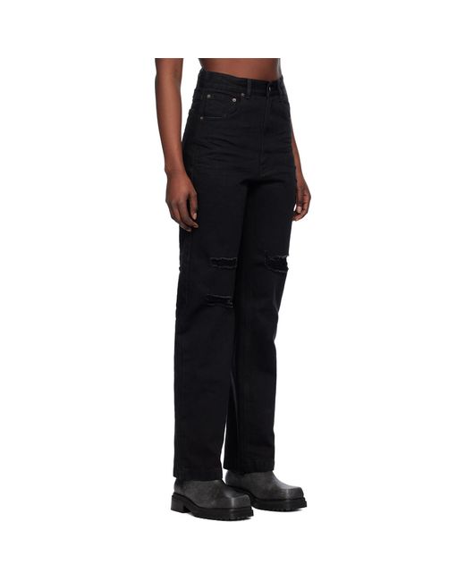 we11done Black Distressed Jeans