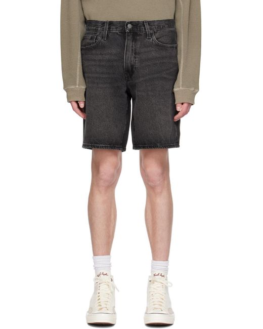 Levi's Black 468 Denim Shorts for men