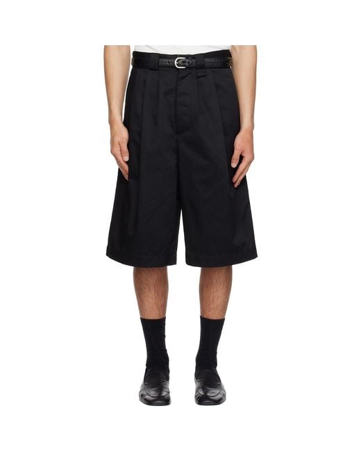 Willy Chavarria Black Borracho Shorts for men