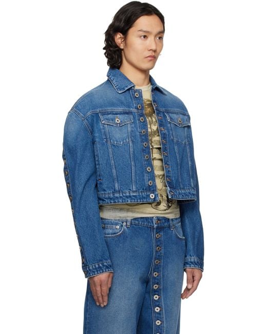 Jean Paul Gaultier Blue 'The Buttoned' Denim Jacket for men