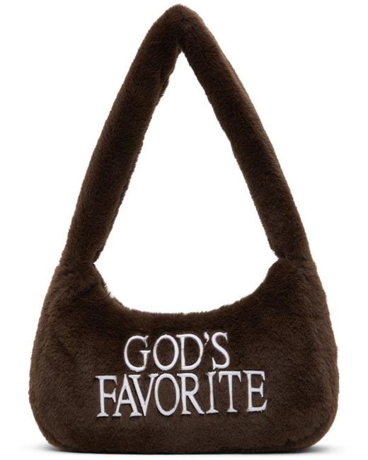PRAYING Brown 'god's Favorite' Shoulder Bag