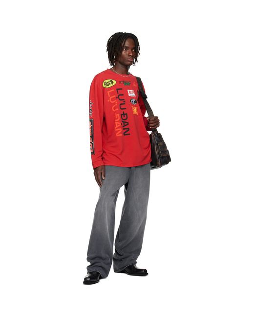 Lu'u Dan Multicolor Kriss Kross Jeans for men