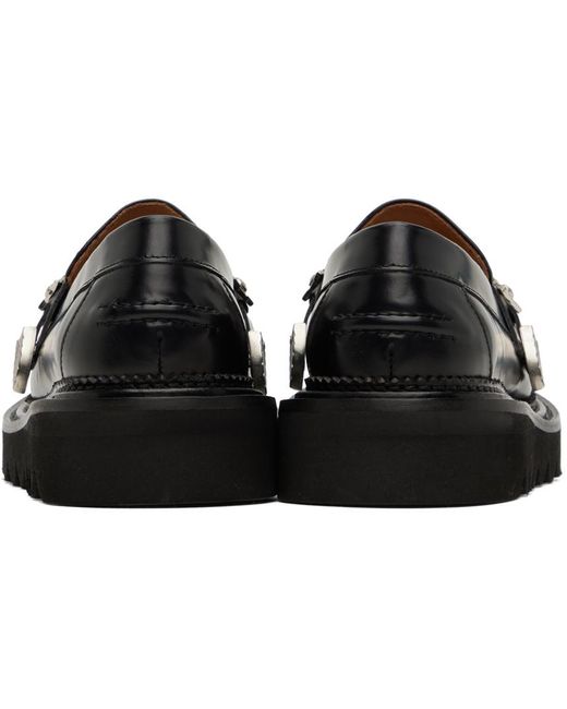Toga Black Leather Loafers