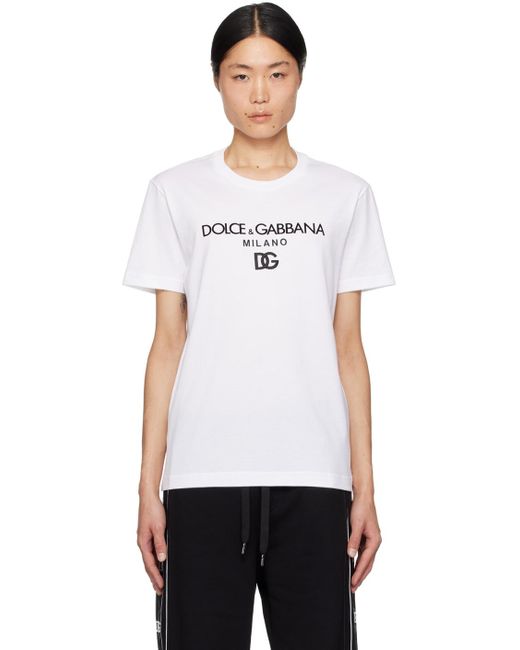 white dolce and gabbana t shirt