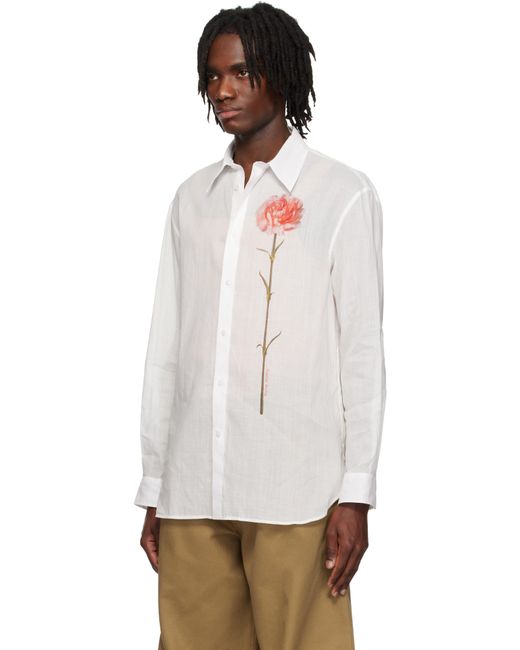 Chemise Blanche À Image Florale Simone Rocha pour homme en coloris White