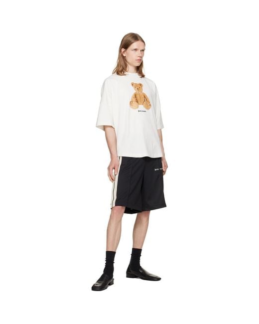 Palm Angels White Off- Bear Over T-Shirt for men