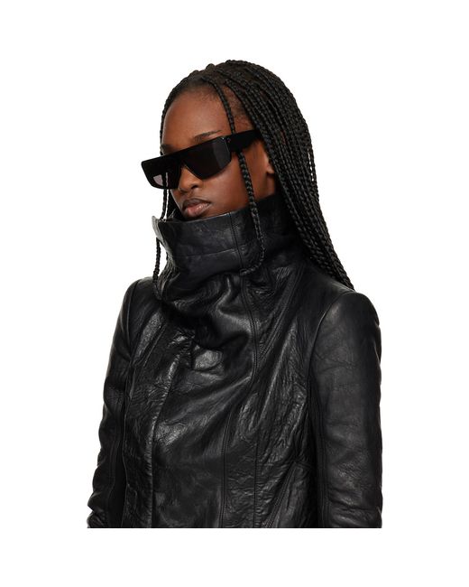 Rick Owens Black Temple Performa Sunglasses