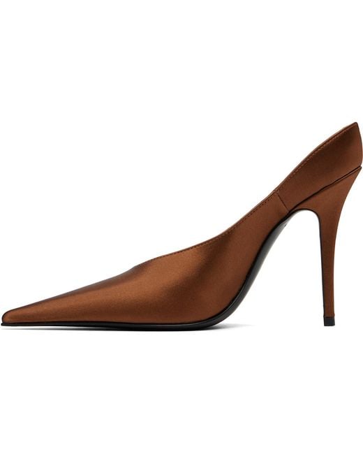 AMINA MUADDI Brown Anok 105 Mule Heels