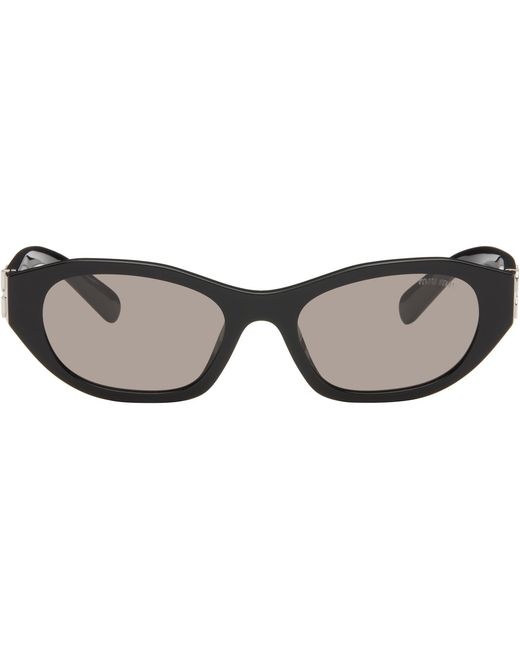 Miu Miu Brown Rectangular Sunglasses