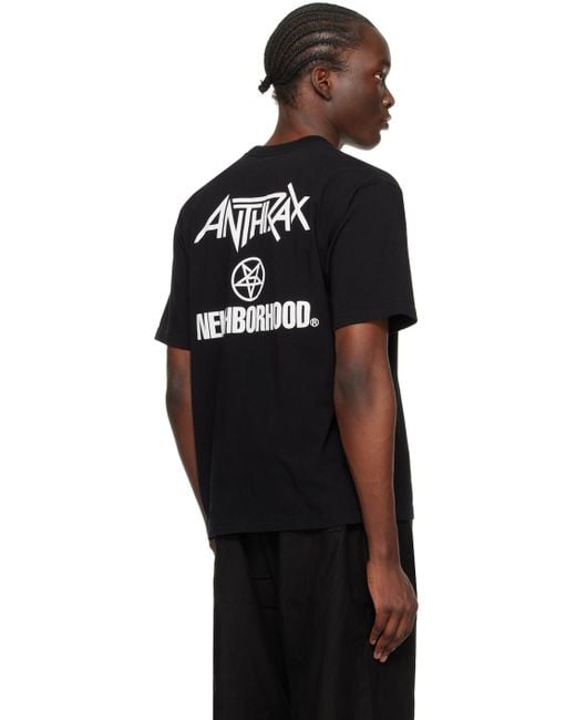 Neighborhood Black Graphic T-shirt for men