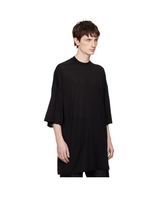 Rick Owens Black Temple Tommy T-Shirt for men
