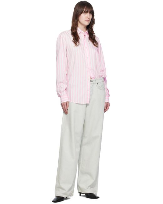 Acne ブルー 1981f ルーズフィット ジーンズ White
