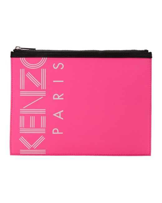 Pochette a logo rose KENZO pour homme en coloris Rose | Lyst