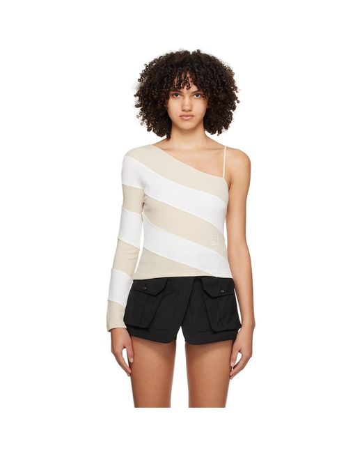 Kijun Black Off- Oblique Long Sleeve T-Shirt