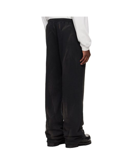 ALEXANDER DIGENOVA Black Trashed Sweatpants for men