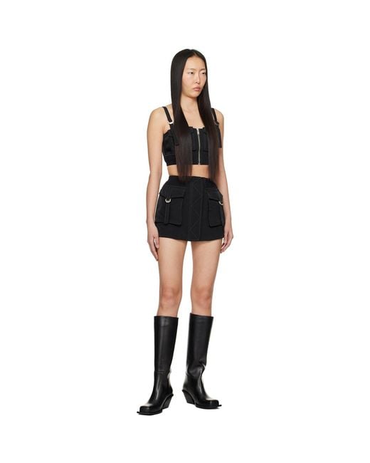 Dion Lee Black Aviator Camisole