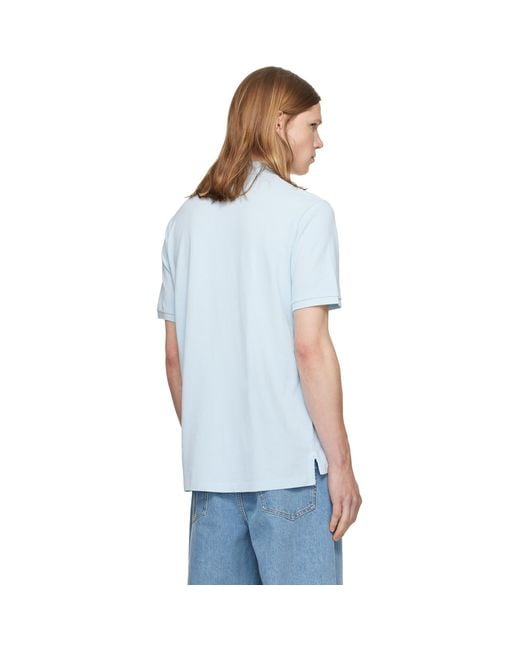 Polo Ralph Lauren Blue Classic Fit Polo Bear Mesh Polo for men