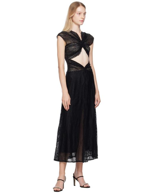 Beaufille Black Sassen Midi Dress